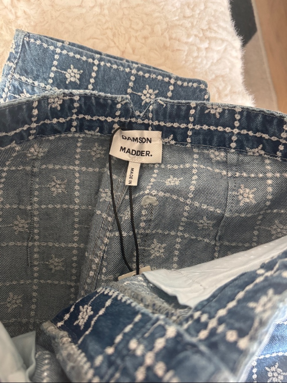 Damson Madder Drew Embroidered Cargo Jeans NWT | Size 4 | Blue - Picture 7 of 7
